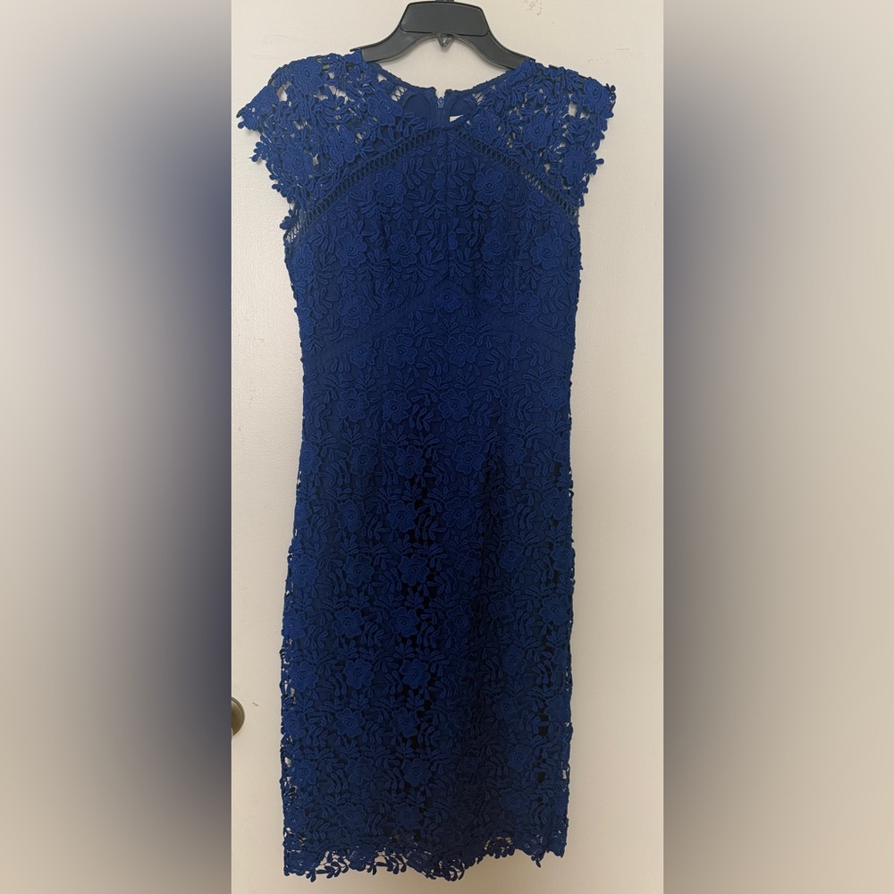 Shoshanna Blue Lace Wedding Dress